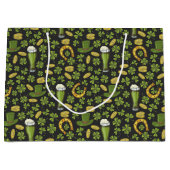 St. Patrick's Day Pattern Groot Cadeauzakje (Voorkant)