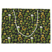 St. Patrick's Day Pattern Groot Cadeauzakje (Achterkant)