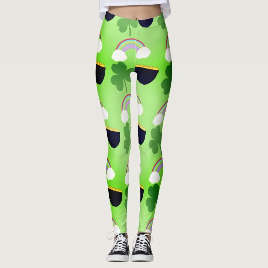 St. Patrick's Day Pattern Leggings (Voorkant)