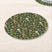 St. Patrick's Day Pattern Ronde Kartonnen Onderzetter (Gebogen)