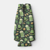 St Patricks Day Pattern Sláinte Funny Green Name Flesjeskoeler (Achterkant)