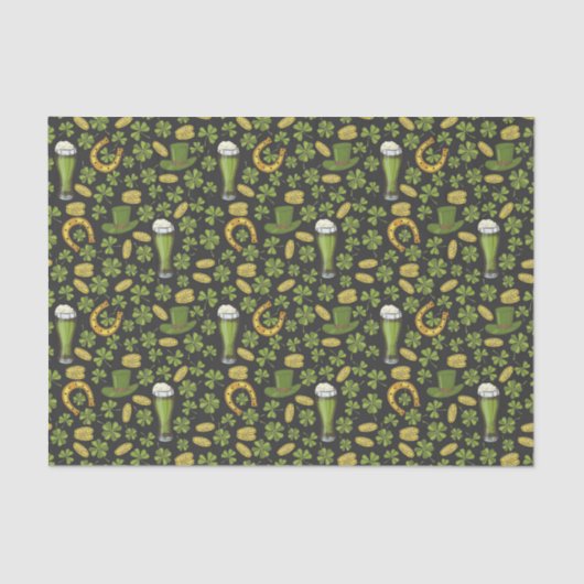 St. Patrick's Day Pattern Tissuepapier (Voorkant)
