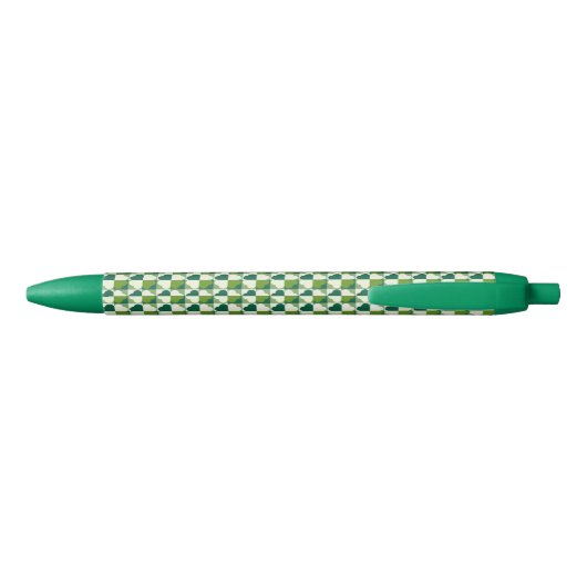St. Patrick's Day Pattern Zwarte Inkt Pen (Achterkant)
