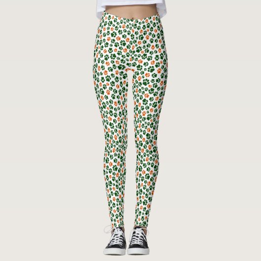 St. Patrick's Day Paw-Leggings Leggings (Voorkant)
