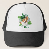 St. Patrick's Day Pembroke Welsh Corgi Trucker Pet (Voorkant)