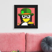 "ST. PATRICK'S DAY' PENGUIN CANVAS AFDRUK (Insitu (Woonkamer))