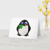 St. Patrick's Day Penguin Kaart (Gele Bloem)