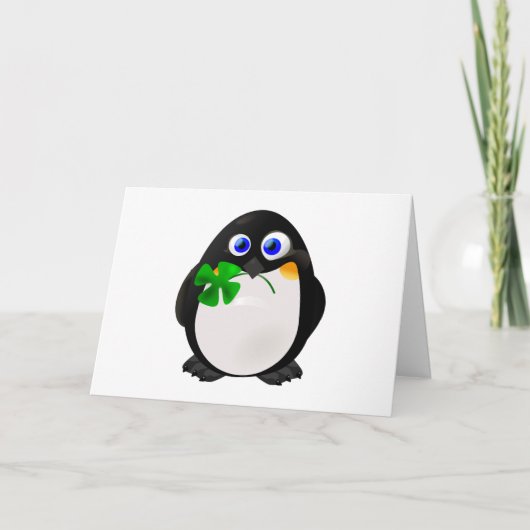 St. Patrick's Day Penguin Kaart (Voorkant)