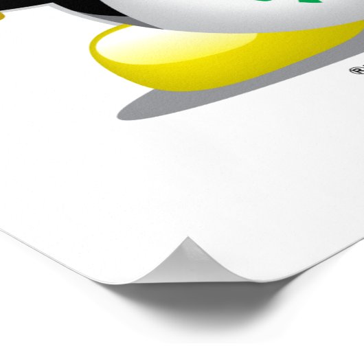 St Patrick's Day Penguin Poster (Hoek)