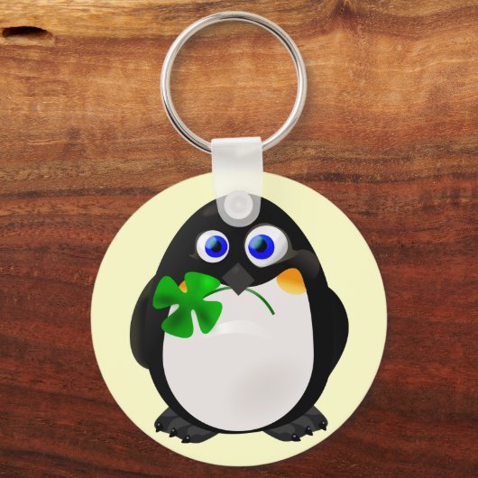 St. Patrick's Day Penguin Sleutelhanger (Voorkant)