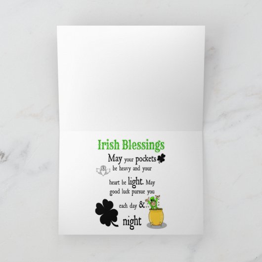 St. Patrick's Day-personage Kaart (Binnen)