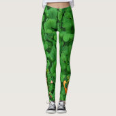 St Patrick's Day Personaliseert woorden Green Clov Leggings (Voorkant)