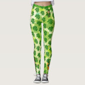 St Patrick's Day Personalize Name of Text Greeting Leggings (Voorkant)