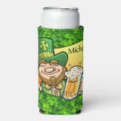 St. Patrick's Day Personalize Name of Text Tall Seltzer Blikjeskoeler (Seltzer Voorkant)