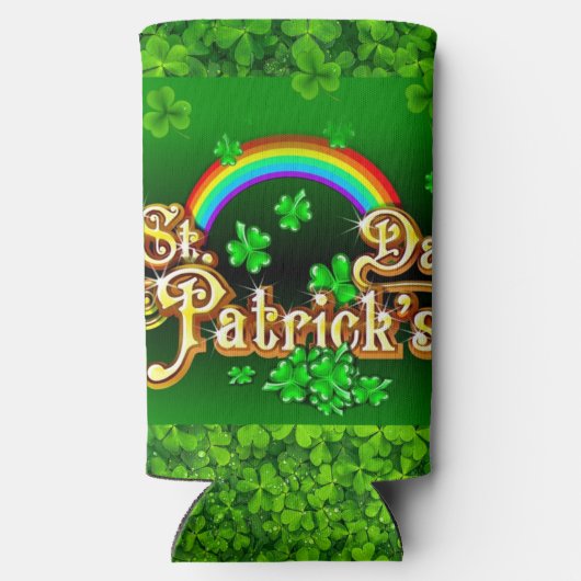 St. Patrick's Day Personalize Name of Text Tall Seltzer Blikjeskoeler (Achterkant)