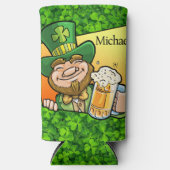 St. Patrick's Day Personalize Name of Text Tall Seltzer Blikjeskoeler (Voorkant)