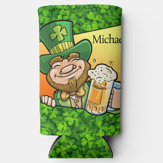 St. Patrick's Day Personalize Name of Text Tall Seltzer Blikjeskoeler (Voorkant)