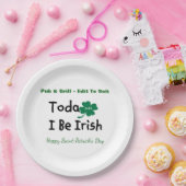 St. Patrick's Day Persoonlijk Papieren Bordje (Feest)