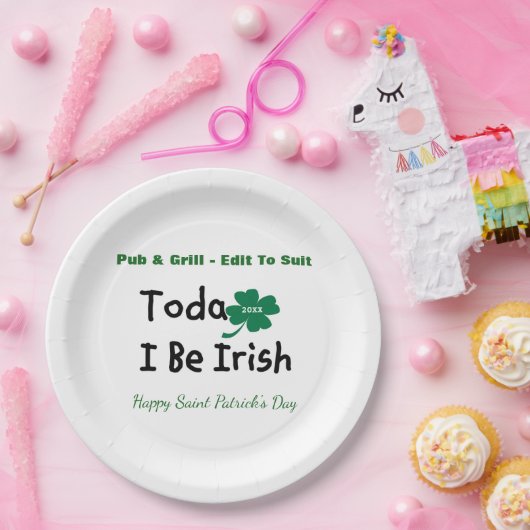 St. Patrick's Day Persoonlijk Papieren Bordje (Feest)