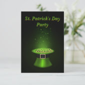 St. Patrick's Day Pet Coins - Uitnodigingskaart Kaart (Staand voorkant)