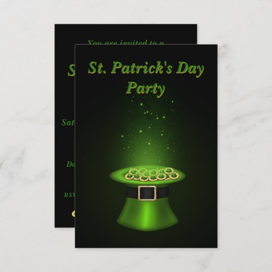 St. Patrick's Day Pet Coins - Uitnodigingskaart Kaart (Voorkant / Achterkant)