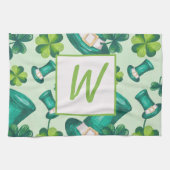 St. Patrick's Day Pet en Clovers Theedoek (Horizontaal)