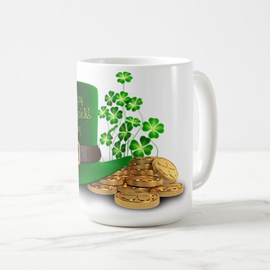 St. Patrick's Day - Pet & kleding & munten Koffiemok (Voorkant rechts)
