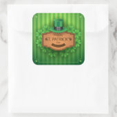 St. Patrick's Day - Pet & kleding Vierkante Sticker (Tas)