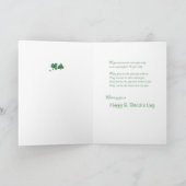 St. Patrick's Day Pet met bloemen Kaart (Binnen)