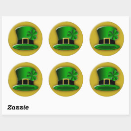 St Patricks Day Pet ronde Stickers