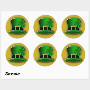 St Patricks Day Pet ronde Stickers