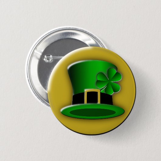St Patricks Day Pet Round Button (Voorkant /achterkant)