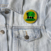 St Patricks Day Pet Round Button (In situ)