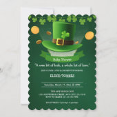 St. Patrick's Day Pet Shamrock Gold Baby shower Kaart (Voorkant)