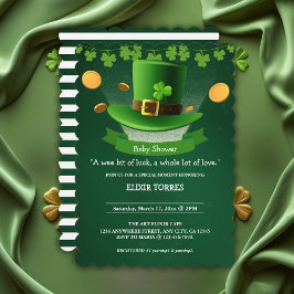 St. Patrick's Day Pet Shamrock Gold Baby shower Kaart