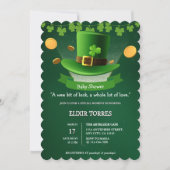 St. Patrick's Day Pet Shamrock Gold Baby shower Kaart (Voorkant)