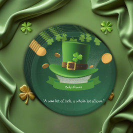St. Patrick's Day Pet Shamrock Gold Baby shower Papieren Bordje