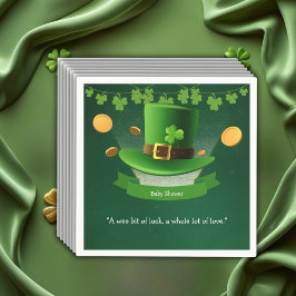 St. Patrick's Day Pet Shamrock Gold Baby shower Servet