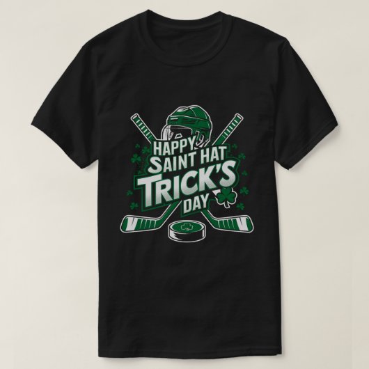 St. Patrick's Day Pet Trick IJshockey St. Patrick T-shirt (Design voorkant)