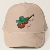 St. Patricks Day Pet & Viool Trucker Hoed (Voorkant)