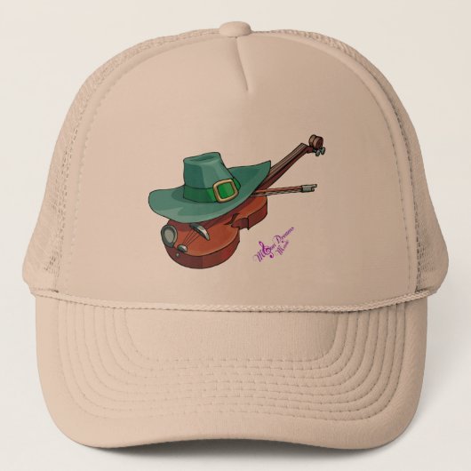St. Patricks Day Pet & Viool Trucker Hoed (Voorkant)