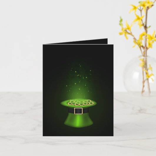 St. Patrick's Day Pet - Wenskaart Kaart (Gele Bloem)