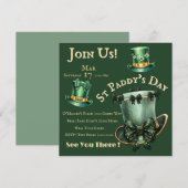 St Patrick's Day Petten en bogen feest Kaart (Voorkant / Achterkant)