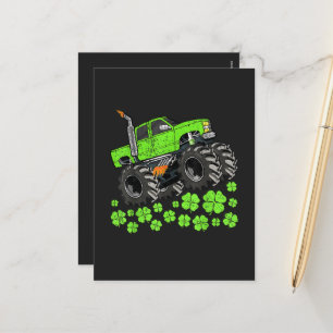 St Patricks Day Peuter Gelukkig Monstertruck Feestdagenkaart