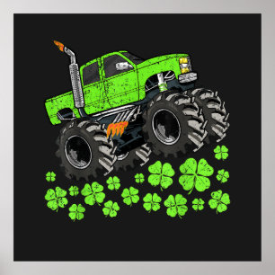 St. Patrick's Day Peuter Gelukkig Monstertruck Poster