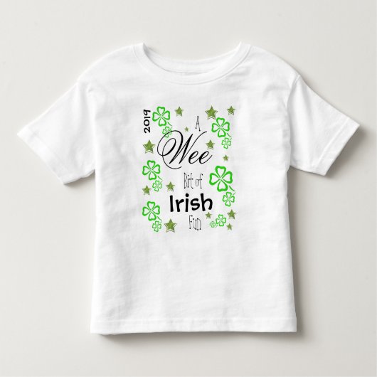 St patrick's Day Peuters T-Shirt met jaar (Voorkant)
