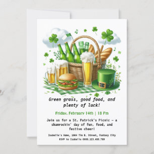 St. Patrick's Day Picknick Gelukkig Plezier Onder  Kaart