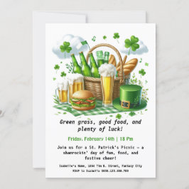 St. Patrick's Day picknick Lucky Fun Under the Gre Kaart