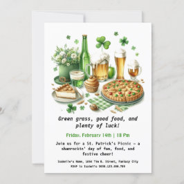 St. Patrick's Day Picknick – Lucky Plezier Kaart