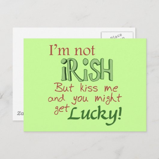 St. Patricks Day Pickup Line Briefkaart (Voorkant / Achterkant)